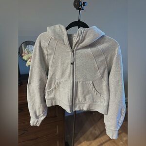 Lululemon Scuba Cropped Hoodie Full Zip | Heather Gray | XS/S
